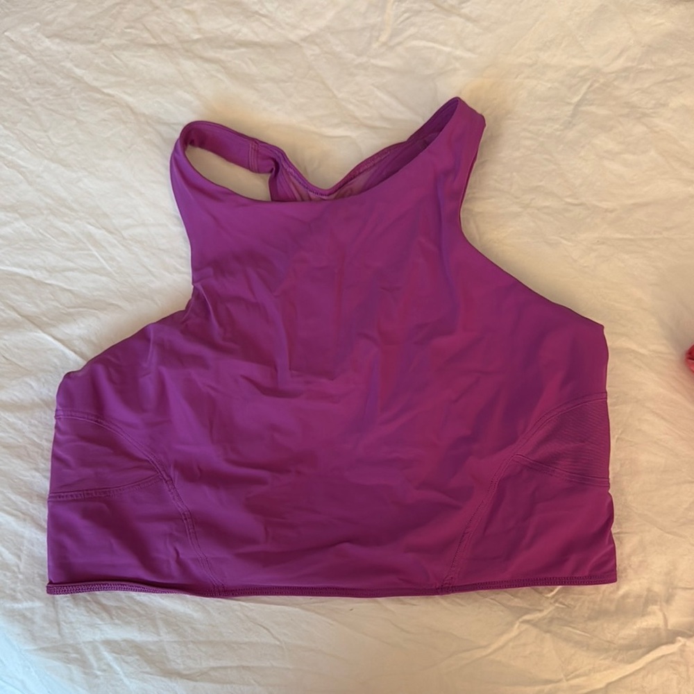 Purple sports bra